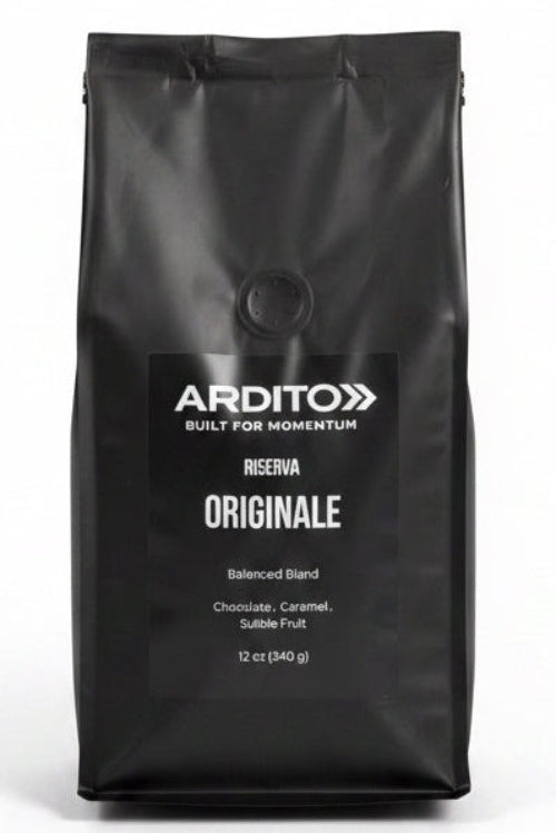Ardito Riserve Originale coffee bags — small-batch medium roast, balanced blend, 12oz