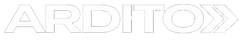 Logo of the brand 'ARDITO' in white text on a black background